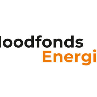 Logo van Noodfonds Energie in de kleuren zwart en oranje
